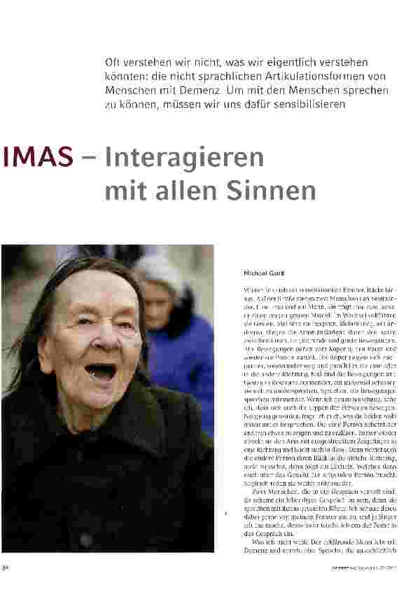 Vorschauseite 1: IMAS - Interagieren mit allen Sinnen