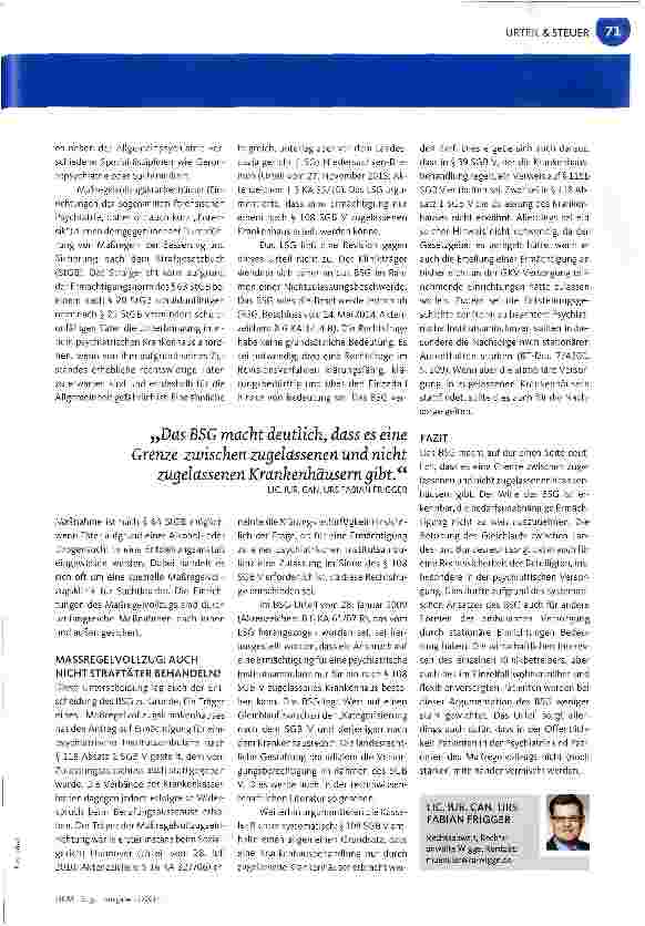 Vorschauseite 2: Instituts ambulanz im Maßregelvollzug ?