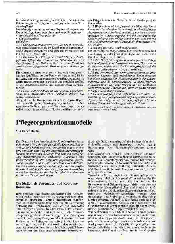 Vorschauseite 2: Struktur und Organisation des pflegerischen Dienstes im Krankenhaus
