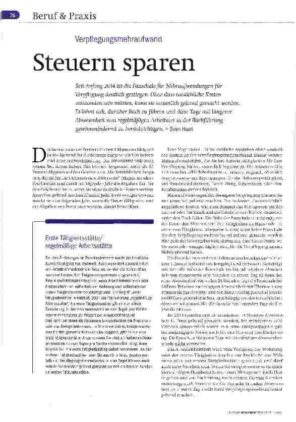 Vorschauseite 1: Steuern sparen