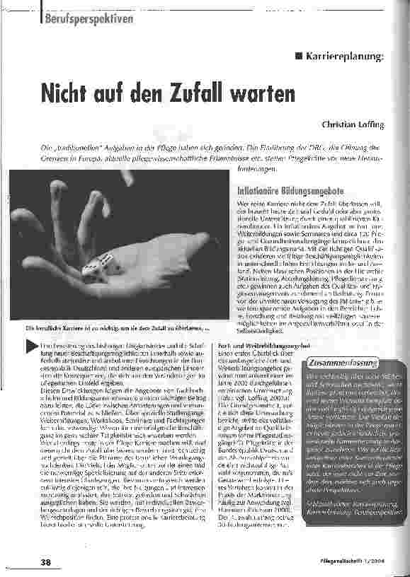 Vorschauseite 1: Nicht auf den Zufall warten