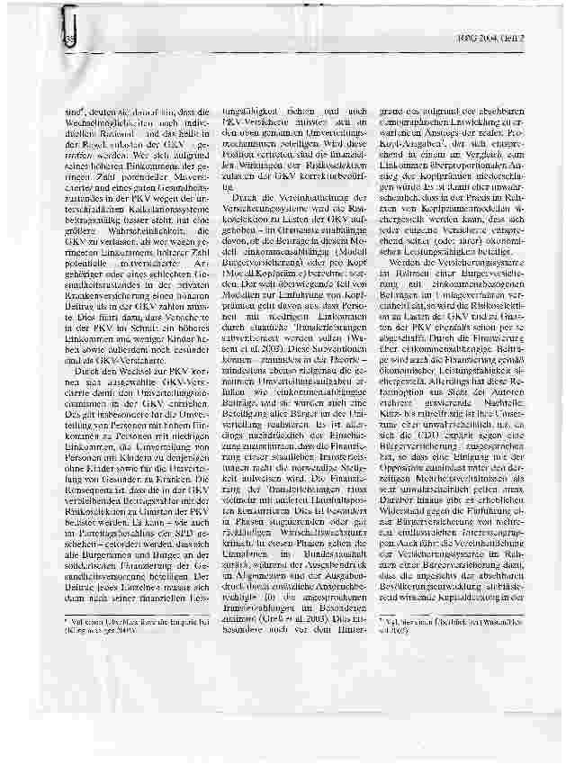 Vorschauseite 2: Integration der Privaten Krankenversicherung (PKV) in den Risikostrukturausgleich der Gesetzlichen Krankenversicherung (GKV) - Eine funktional äquivalente Alternative zur Bürgerve…