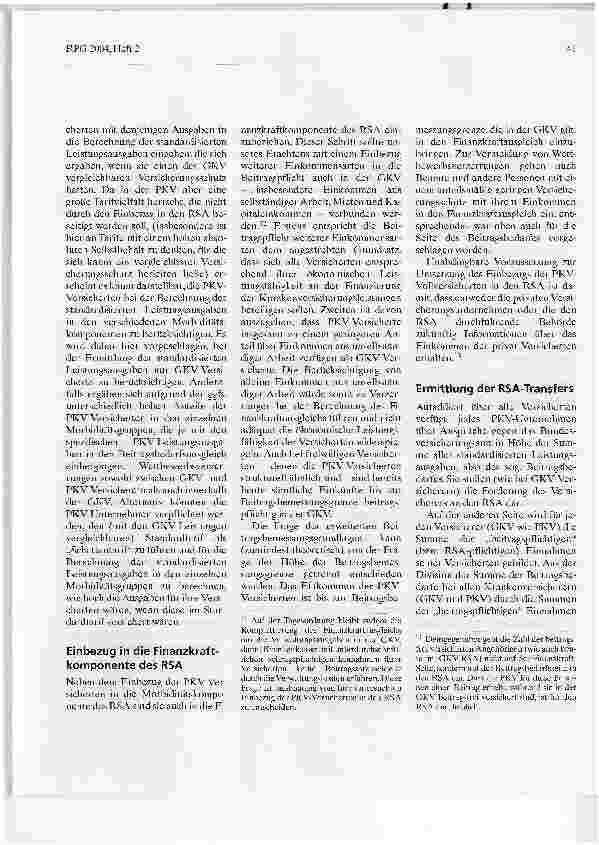 Vorschauseite 5: Integration der Privaten Krankenversicherung (PKV) in den Risikostrukturausgleich der Gesetzlichen Krankenversicherung (GKV) - Eine funktional äquivalente Alternative zur Bürgerve…