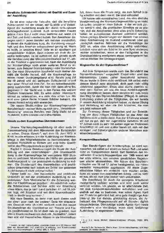 Vorschauseite 3: Krankenpflegeausbildung in Gefahr
