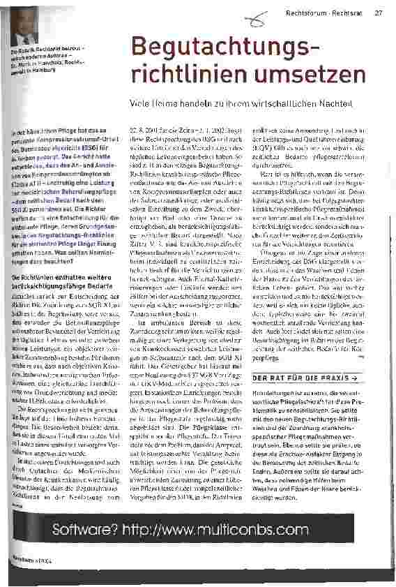 Vorschauseite 1: Begutachtungsrichtlinien umsetzen