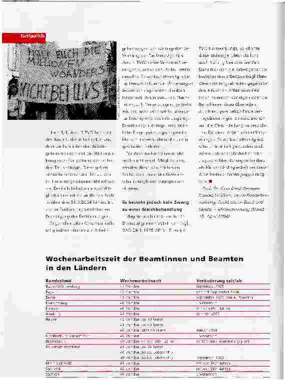 Vorschauseite 3: Kündigung der Arbeitszeitregelungen durch die TdL