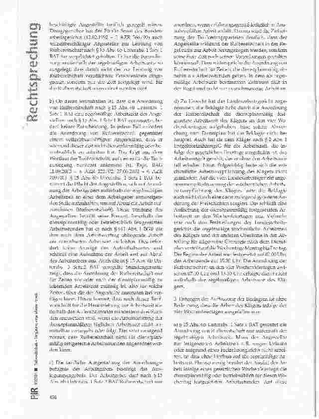 Vorschauseite 3: Rufbereitschaft - Vergütung angefallener Arbeit