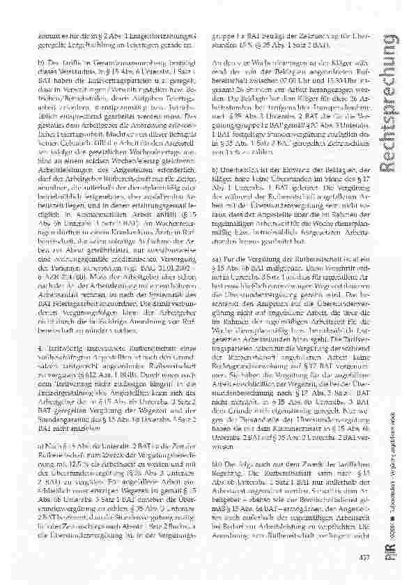 Vorschauseite 4: Rufbereitschaft - Vergütung angefallener Arbeit