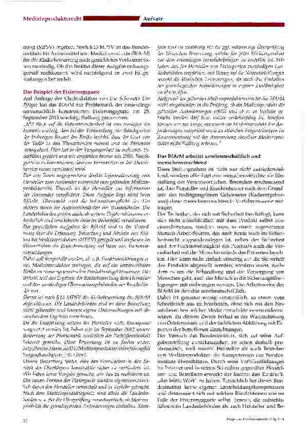 Vorschauseite 2: Zur fragwürdigen Stellung des Bundesinstituts für Arzneimittel und Medizinprodukte in Bonn