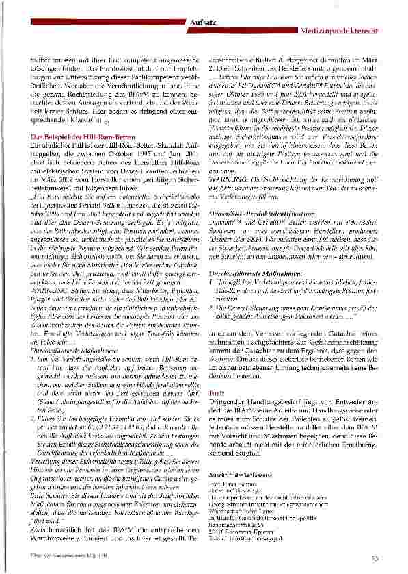 Vorschauseite 3: Zur fragwürdigen Stellung des Bundesinstituts für Arzneimittel und Medizinprodukte in Bonn