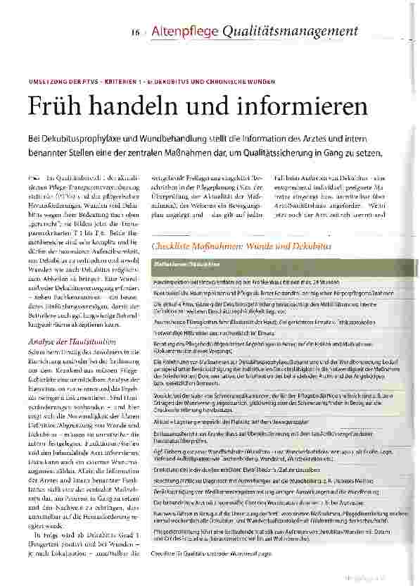Vorschauseite 1: Früh handeln und informieren