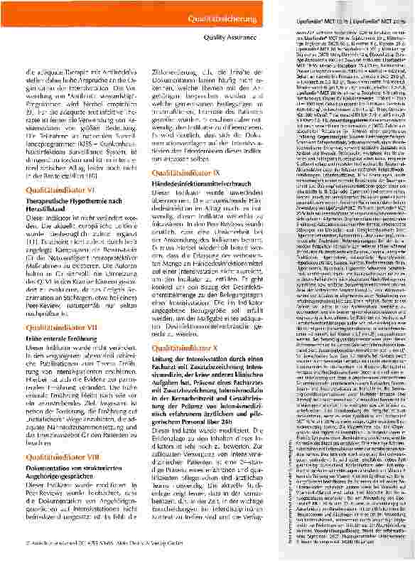Vorschauseite 4: Intensivmedizinische Qualitätsindikatoren 2013