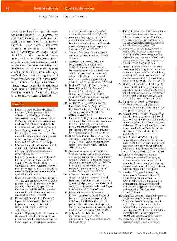 Vorschauseite 5: Intensivmedizinische Qualitätsindikatoren 2013