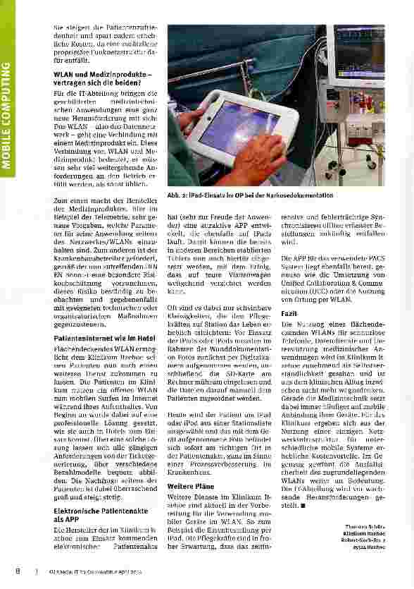 Vorschauseite 4: Mobile Anwendungen im Klinikum