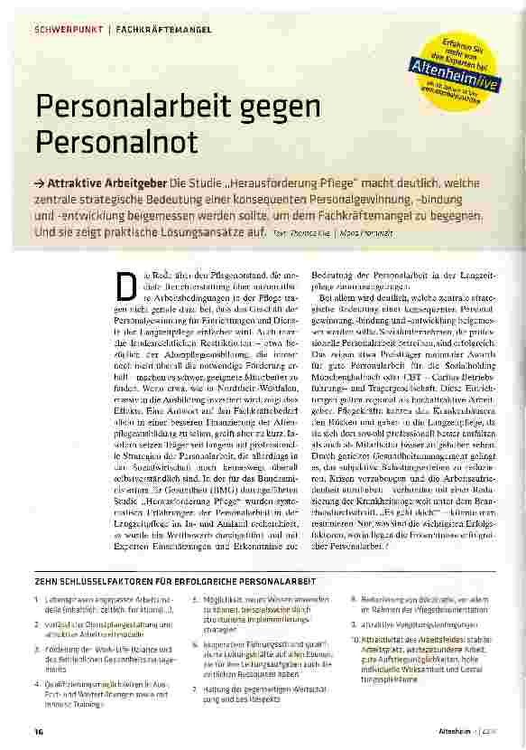 Vorschauseite 1: Personalarbeit gegen Personalnot