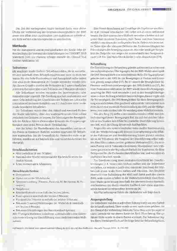 Vorschauseite 2: Effektivität einer aktiven Extensionsübung der BWS mit und ohne Keilfixation