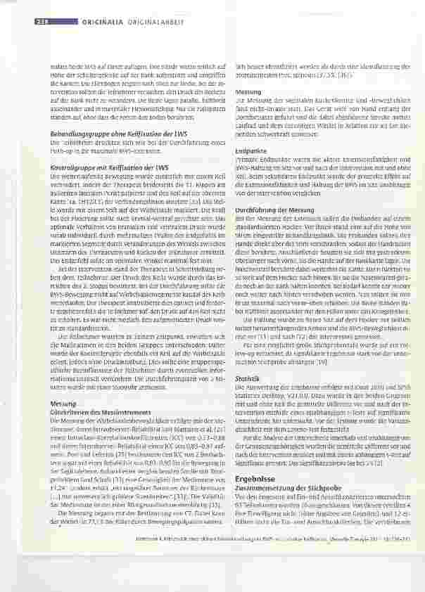 Vorschauseite 3: Effektivität einer aktiven Extensionsübung der BWS mit und ohne Keilfixation