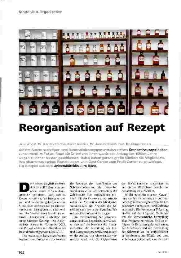 Vorschauseite 1: Reorganisation auf Rezept