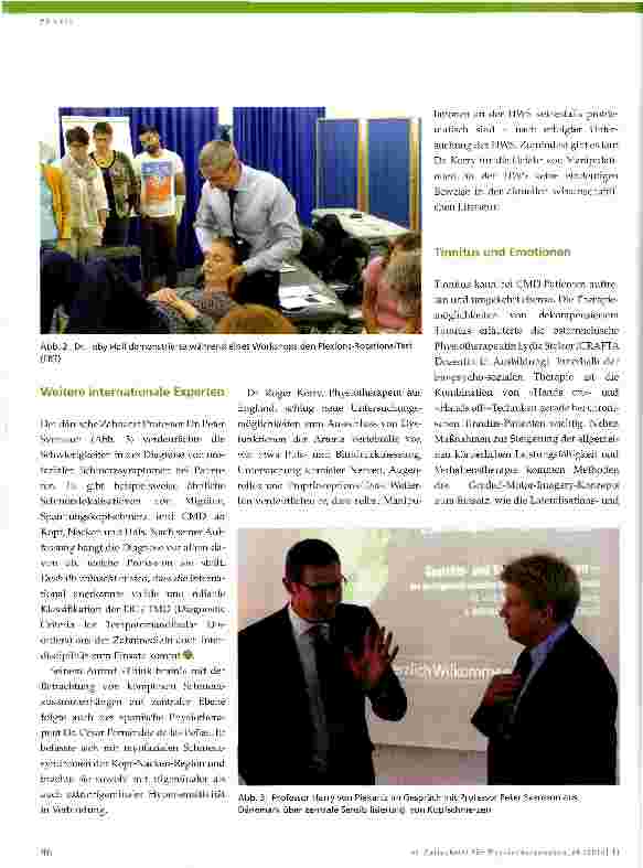 Vorschauseite 2: Kongressbericht: Gesichtsund Nackenschmerzen 4. Internationaler CRAFTA@-Kongress 2014