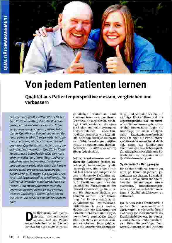 Vorschauseite 1: Von jedem Patienten lernen
