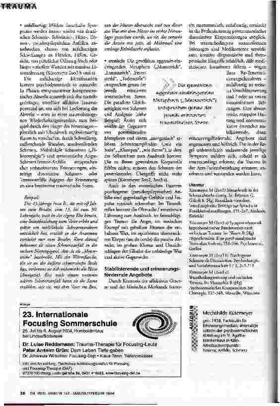 Vorschauseite 3: Körperliche Beschwerden nach seelischem Trauma