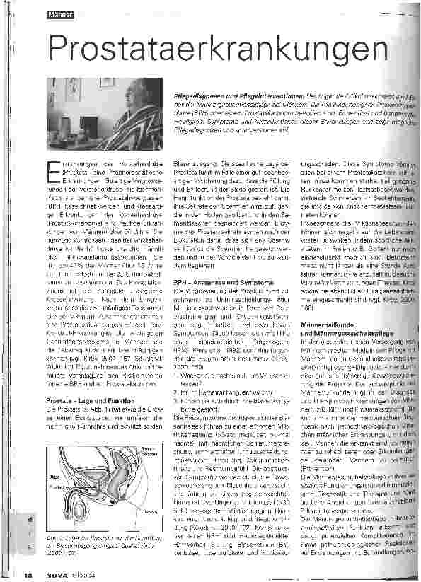 Vorschauseite 1: Prostataerkrankungen