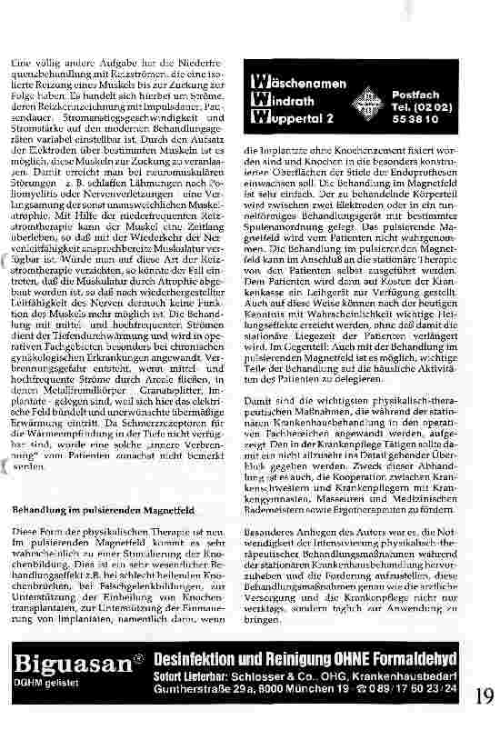 Vorschauseite 6: Physikalische Therapie während der stationären Krankenhausbehandlung