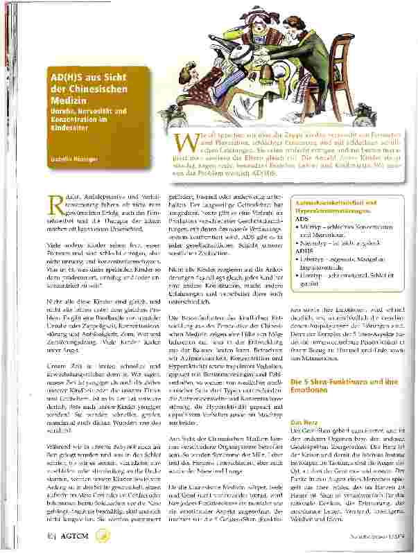 Vorschauseite 1: AD(H)S aus Sicht der Chinesischen Medizin