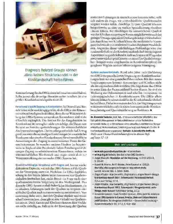 Vorschauseite 6: Kliniken im Umbau