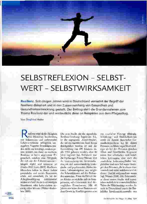 Vorschauseite 1: SELBSTREFLEXION - SELBST-WERT - SELBSTWIRKSAMKEIT