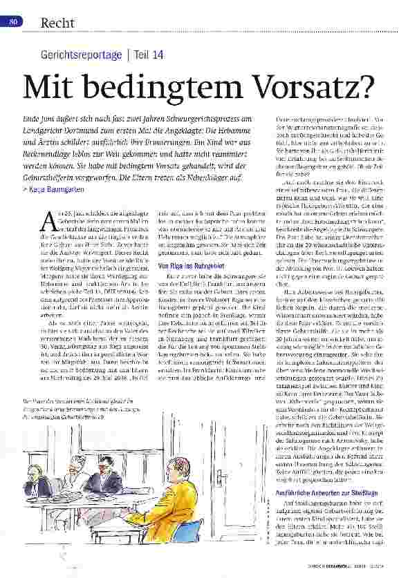 Vorschauseite 1: Gerichtsreportage Teil 14 Mit bedingtem Vorsatz?