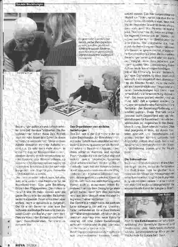 Vorschauseite 3: Soziale Beziehungen - eine Dienstleistung in Institutionen?