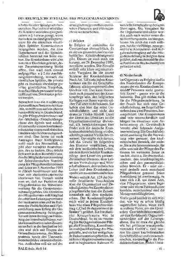 Vorschauseite 4: Die rechtliche Stellung des Pflegemanagements im westeuropäischen Vergleich