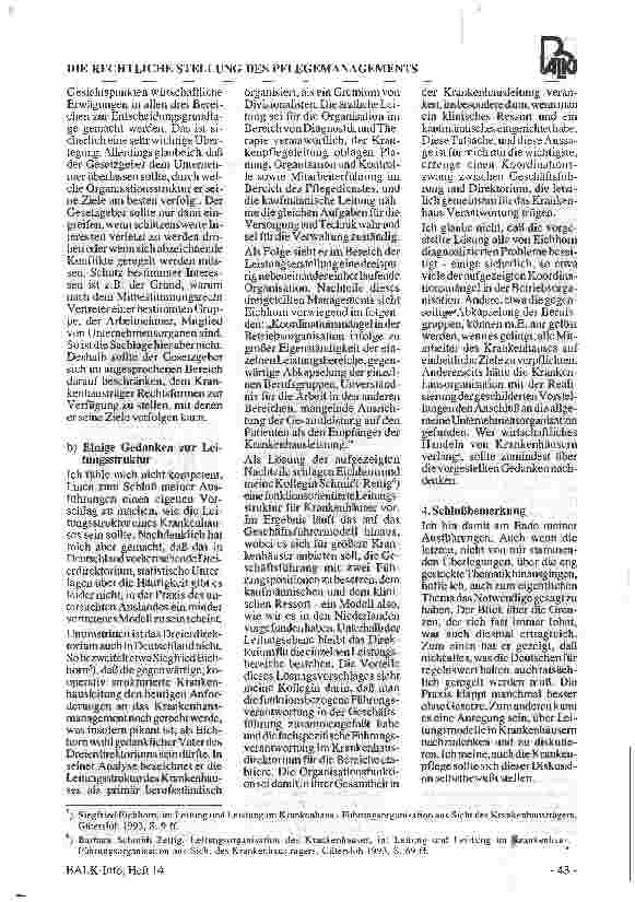 Vorschauseite 6: Die rechtliche Stellung des Pflegemanagements im westeuropäischen Vergleich