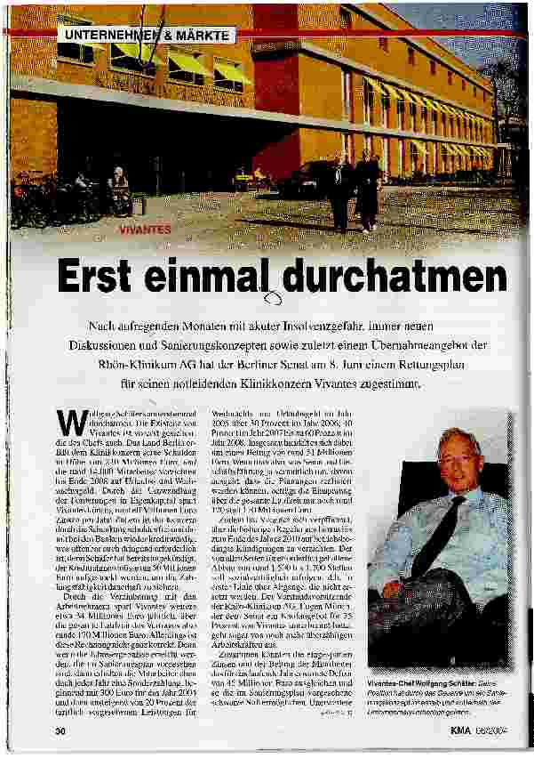 Vorschauseite 1: Erst einmal durchatmen