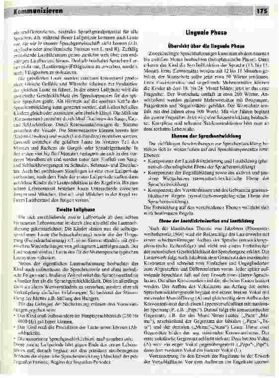 Vorschauseite 2: Die normale Sprachentwicklung