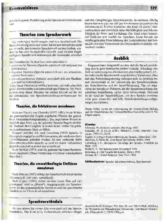 Vorschauseite 4: Die normale Sprachentwicklung