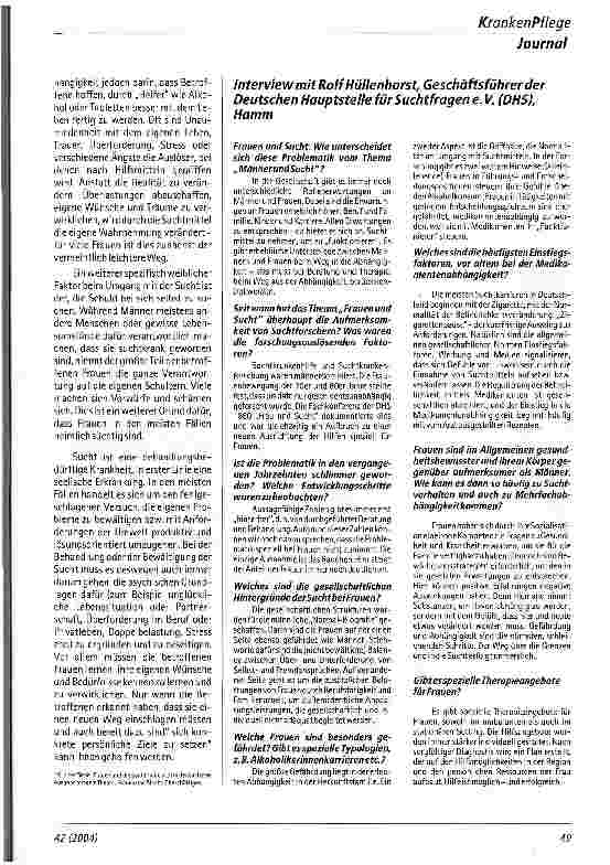 Vorschauseite 2: Frauen und die (heimliche) Sucht Teil 1