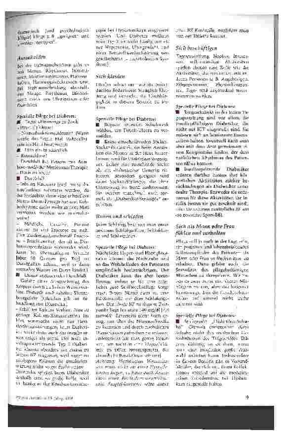 Vorschauseite 4: Ganzheitliche Pflege bei DiabetesNicht nur den Blutzucker im Auge behalten
