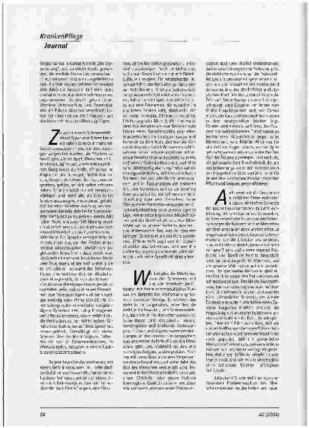 Vorschauseite 3: Über den SchmerzSchmerz und Literatur