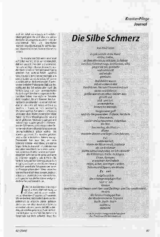 Vorschauseite 6: Über den SchmerzSchmerz und Literatur