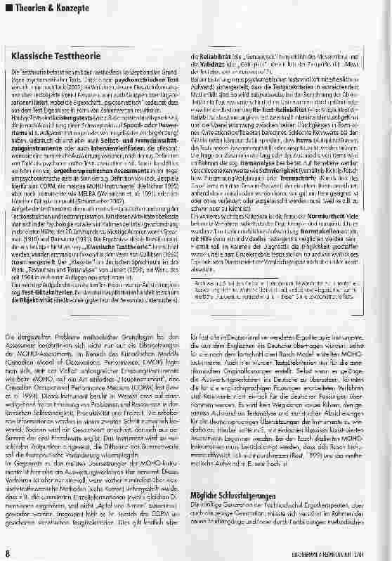 Vorschauseite 3: Assessments der neuen Theoriemodelle:Anmerkungen zu methodischen Grundlagen und praktischer Anwendung