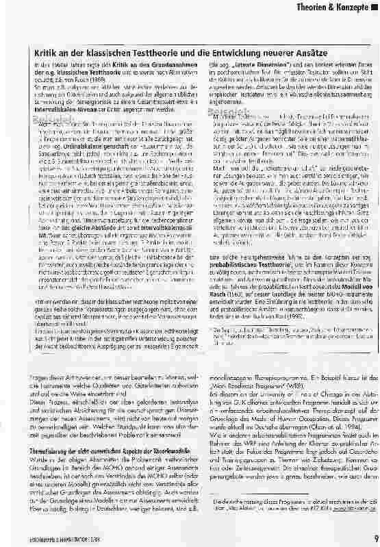 Vorschauseite 4: Assessments der neuen Theoriemodelle:Anmerkungen zu methodischen Grundlagen und praktischer Anwendung