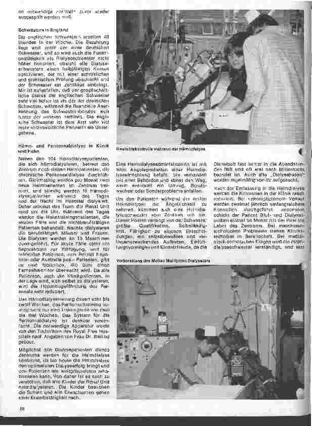 Vorschauseite 2: Dialyse in England Zweimonatige Fortbildung in der Dialyseeinheit des Royal Free Hospitals London