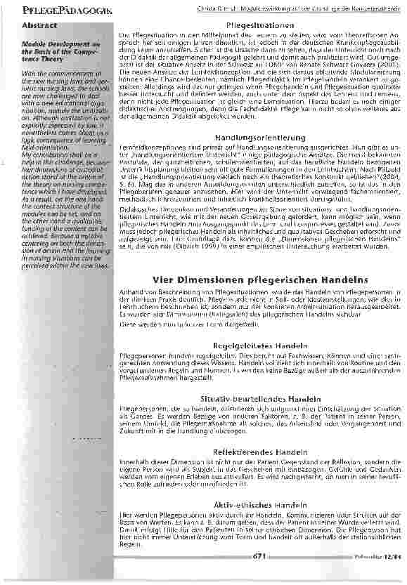 Vorschauseite 2: Modulentwicklung auf der Grundlage der Kompetenztheorie