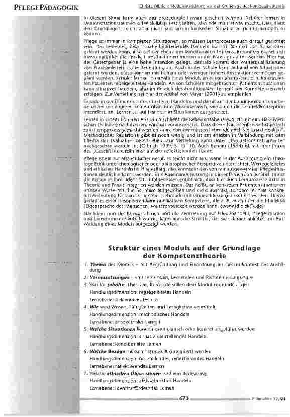 Vorschauseite 4: Modulentwicklung auf der Grundlage der Kompetenztheorie