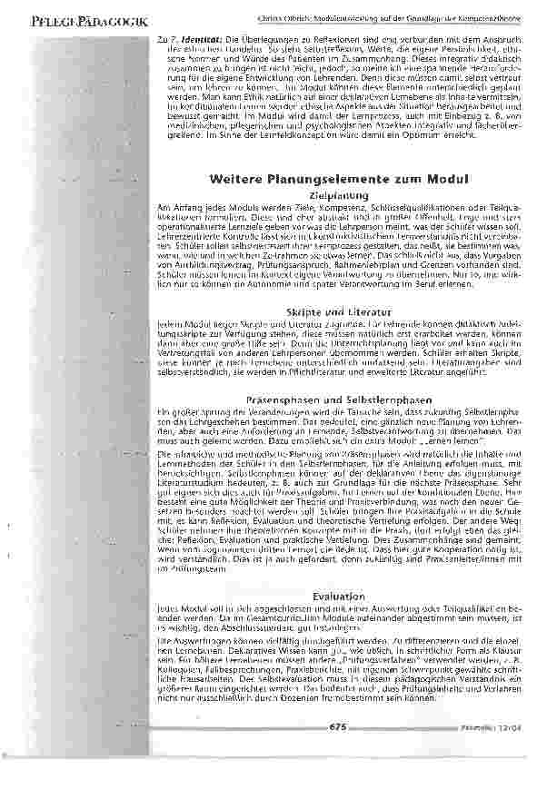 Vorschauseite 6: Modulentwicklung auf der Grundlage der Kompetenztheorie
