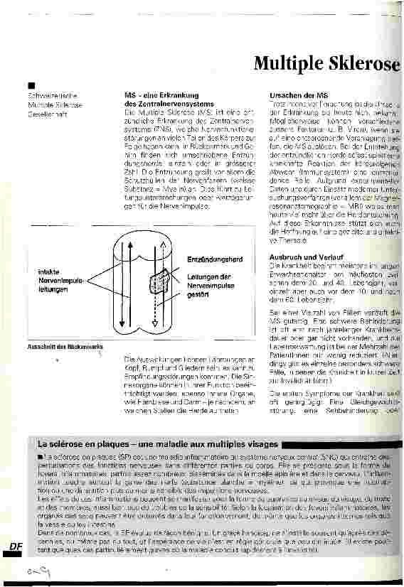 Vorschauseite 1: Multiple Sklerose - eine verschlüsselte Krankheit