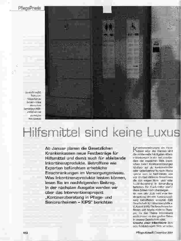 Vorschauseite 1: Hilfsmittel sind keine Luxusgüter