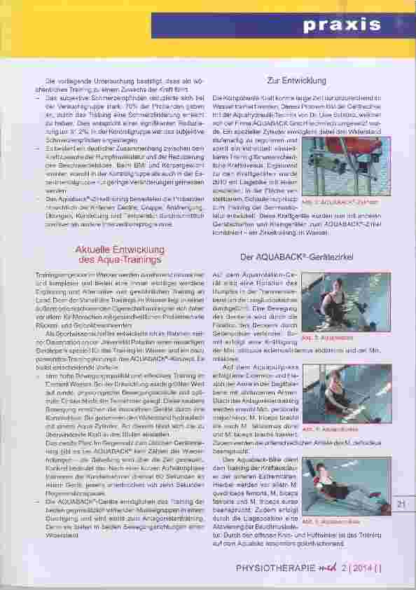 Vorschauseite 3: AQUABACK®-Training Medizinische Trainingstherapie im Wasser